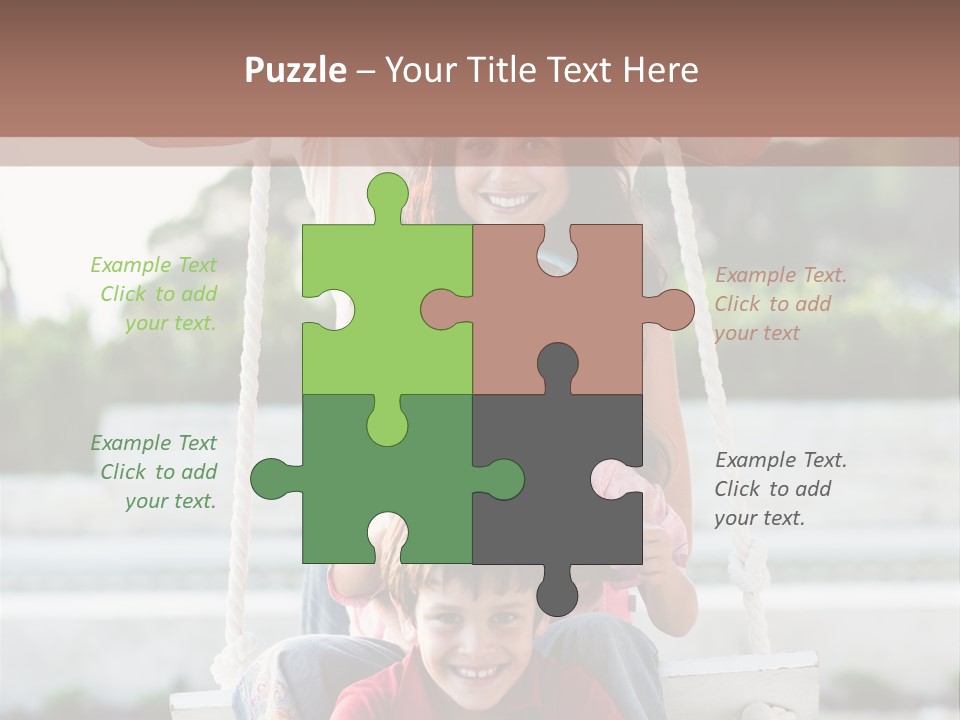 Swing Laughing Female PowerPoint Template