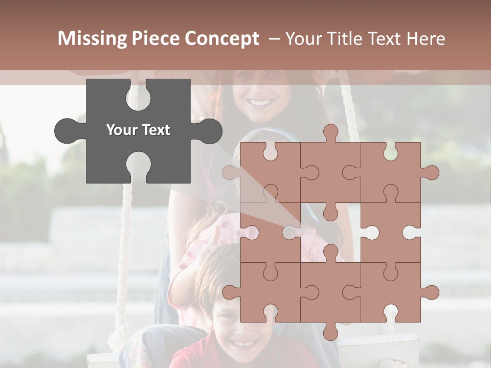 Swing Laughing Female PowerPoint Template