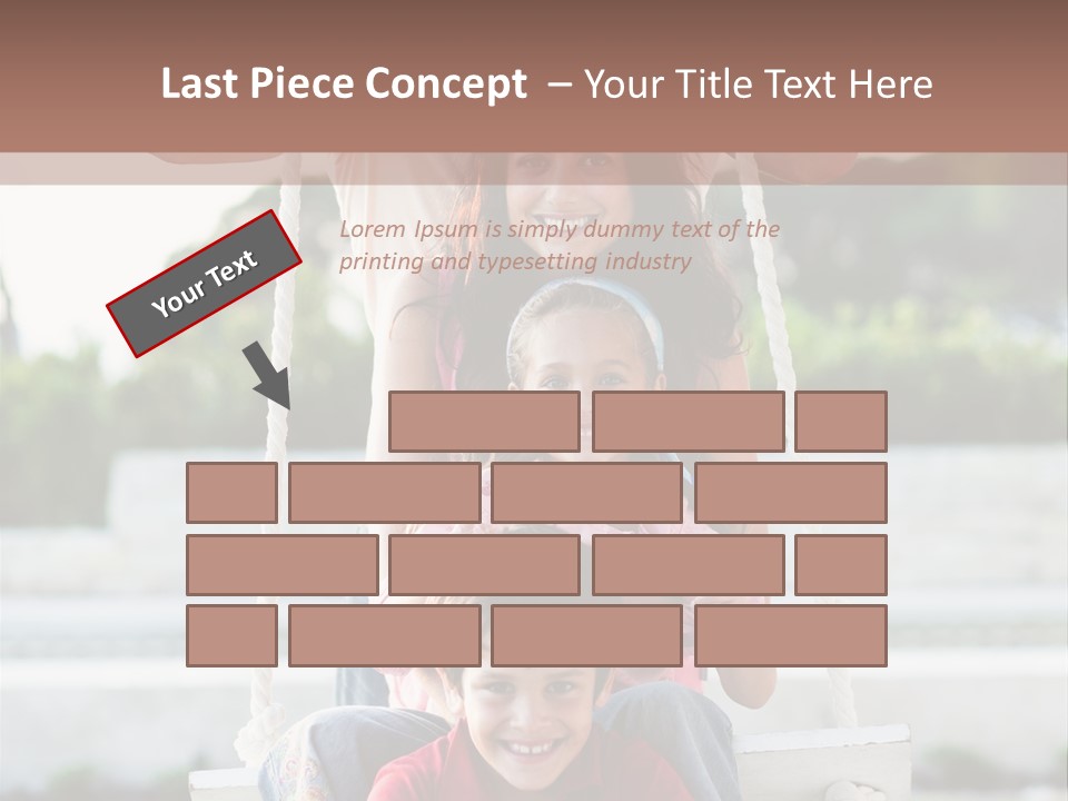 Swing Laughing Female PowerPoint Template