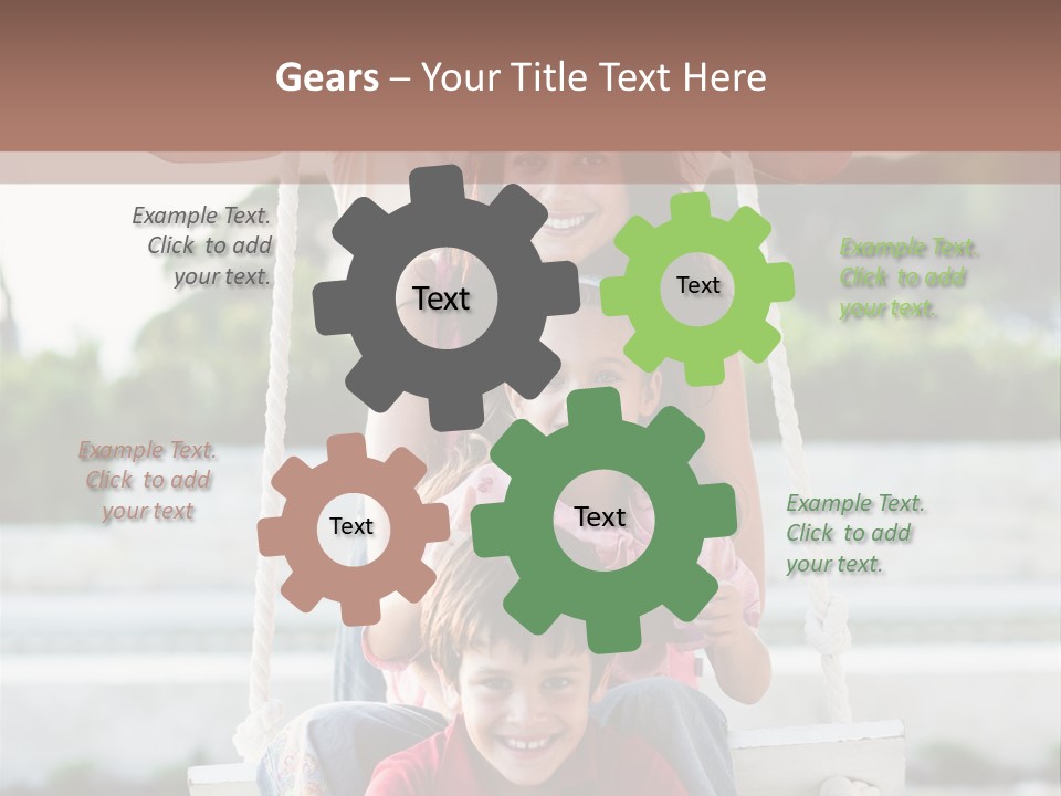 Swing Laughing Female PowerPoint Template