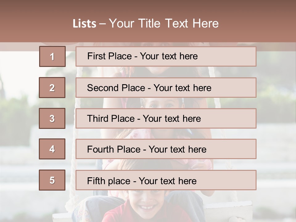 Swing Laughing Female PowerPoint Template