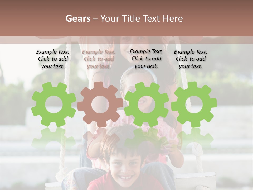 Swing Laughing Female PowerPoint Template