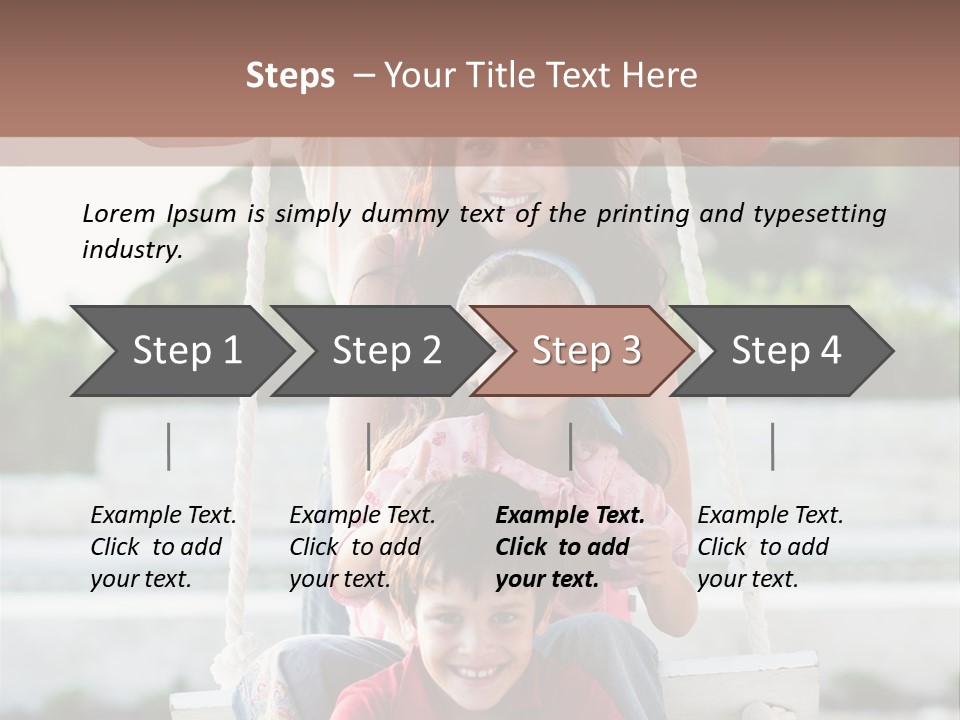 Swing Laughing Female PowerPoint Template