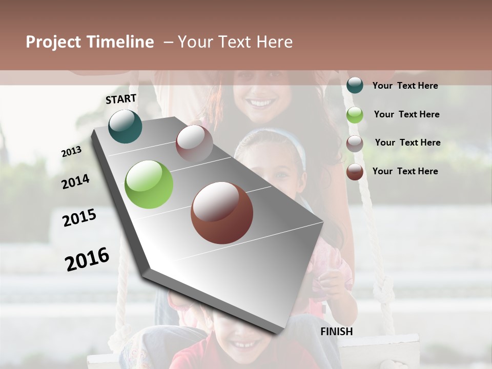 Swing Laughing Female PowerPoint Template