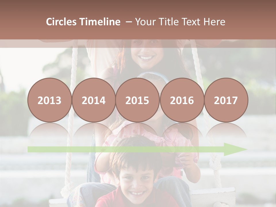 Swing Laughing Female PowerPoint Template