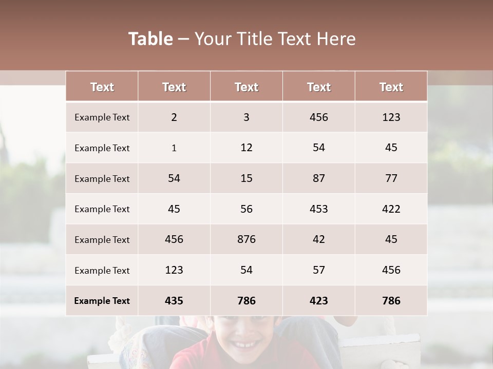 Swing Laughing Female PowerPoint Template