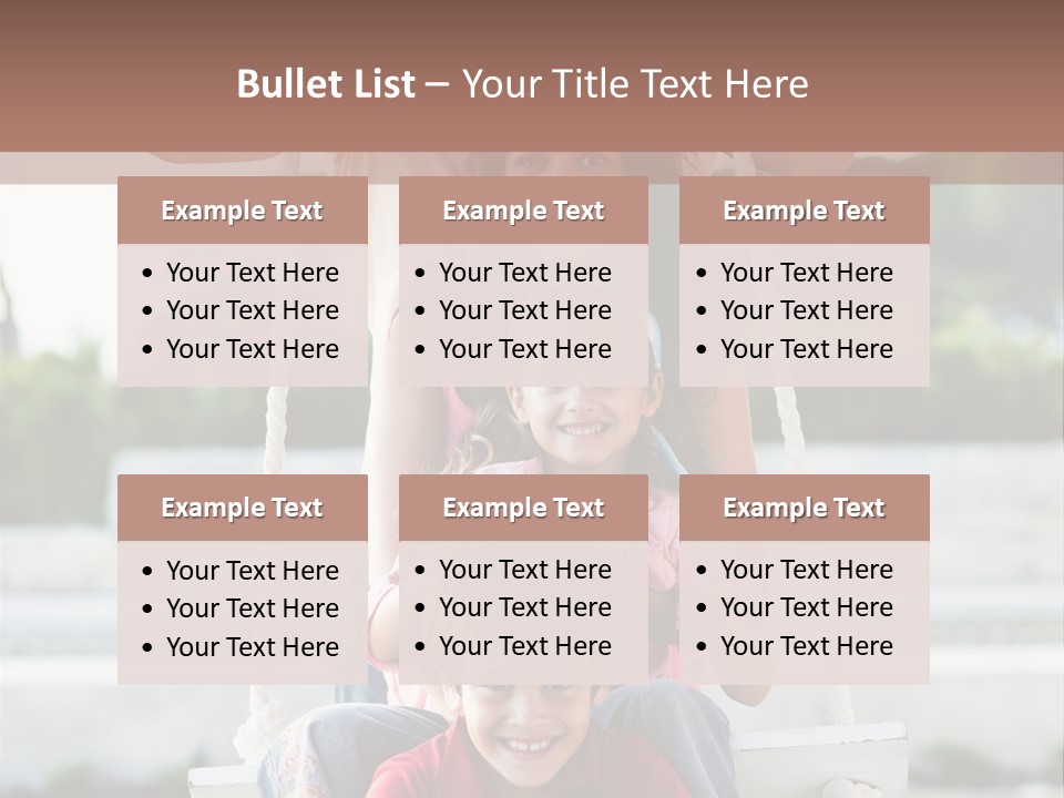 Swing Laughing Female PowerPoint Template