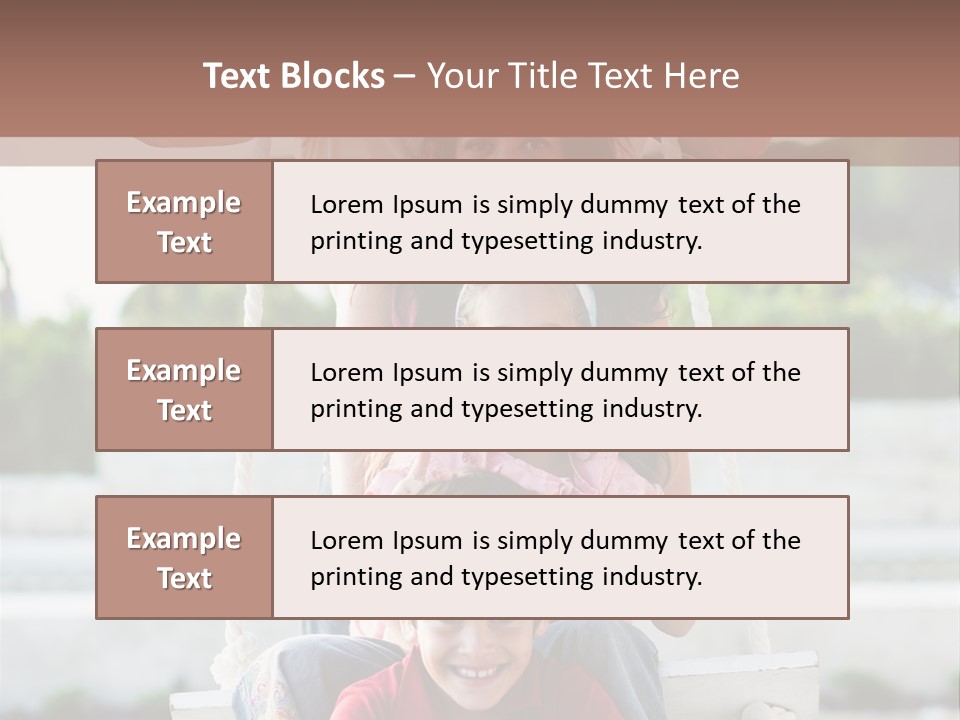 Swing Laughing Female PowerPoint Template