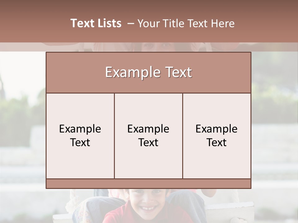Swing Laughing Female PowerPoint Template