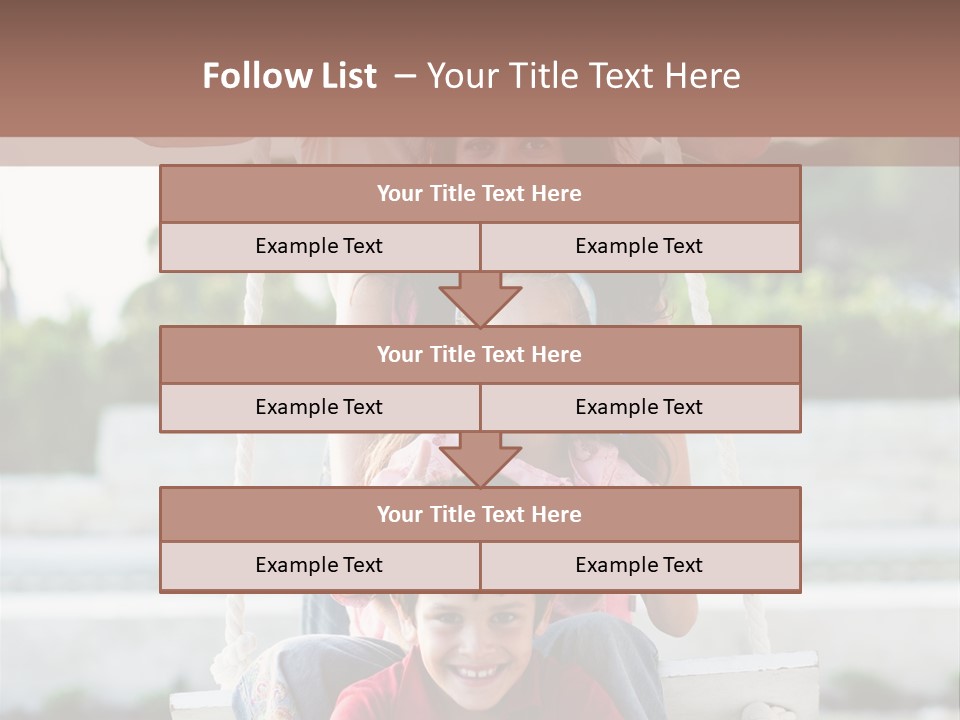 Swing Laughing Female PowerPoint Template