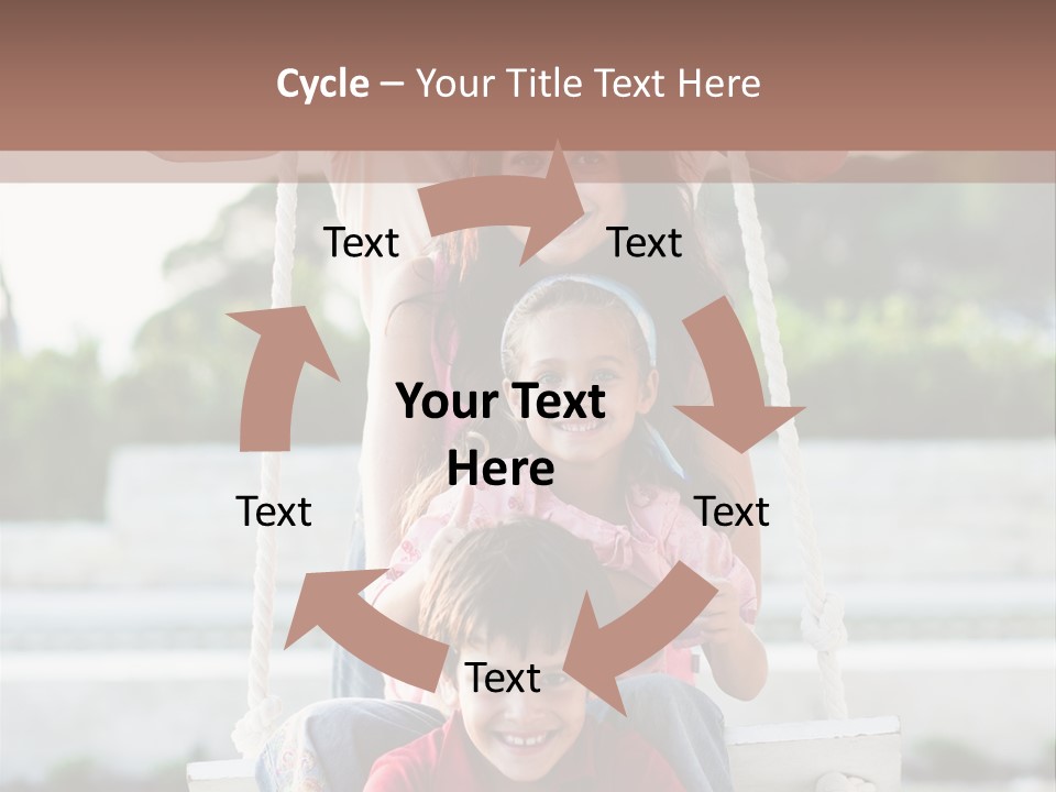 Swing Laughing Female PowerPoint Template