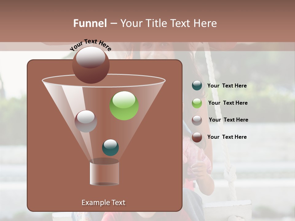 Swing Laughing Female PowerPoint Template