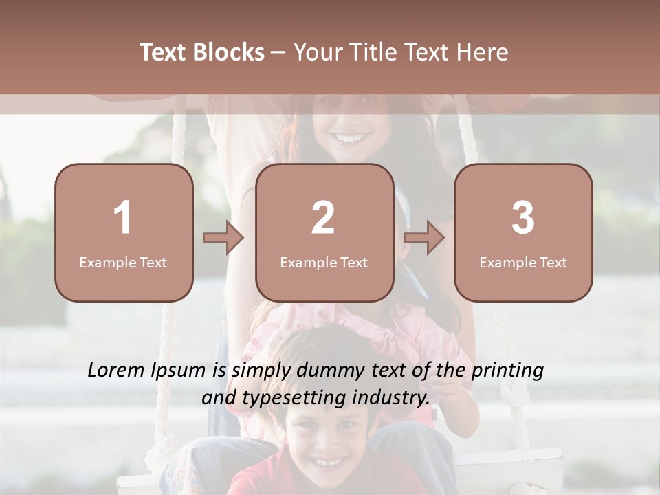 Swing Laughing Female PowerPoint Template