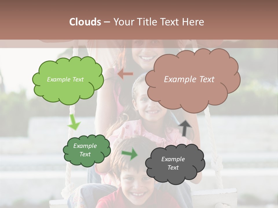 Swing Laughing Female PowerPoint Template