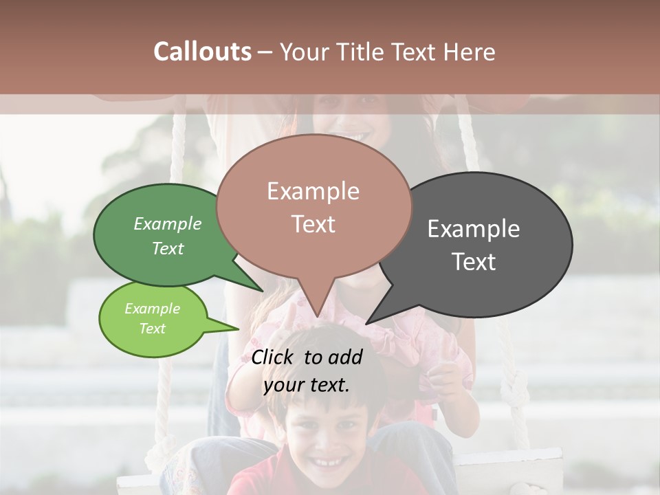 Swing Laughing Female PowerPoint Template