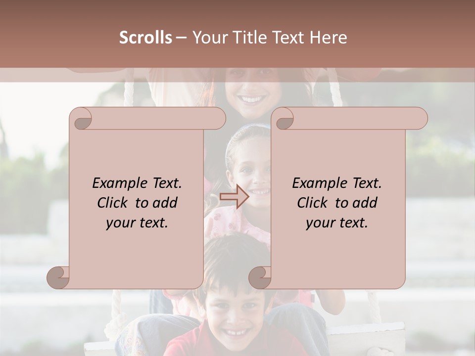 Swing Laughing Female PowerPoint Template