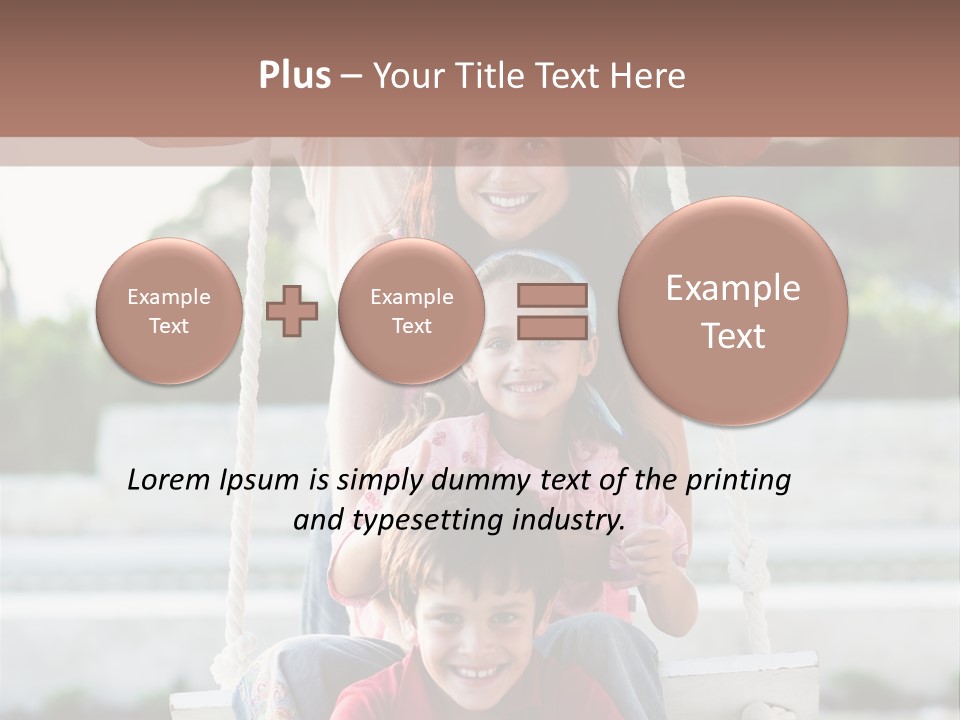 Swing Laughing Female PowerPoint Template