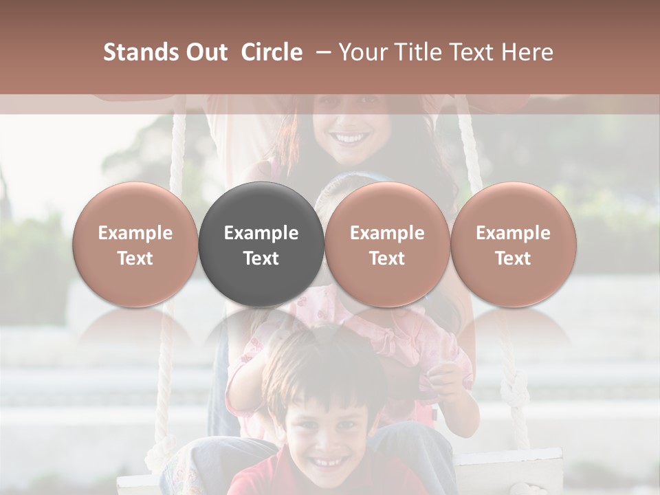 Swing Laughing Female PowerPoint Template