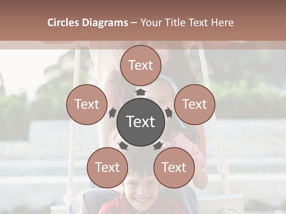 Swing Laughing Female PowerPoint Template