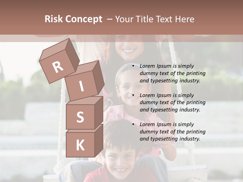 Swing Laughing Female PowerPoint Template