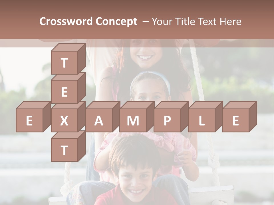 Swing Laughing Female PowerPoint Template