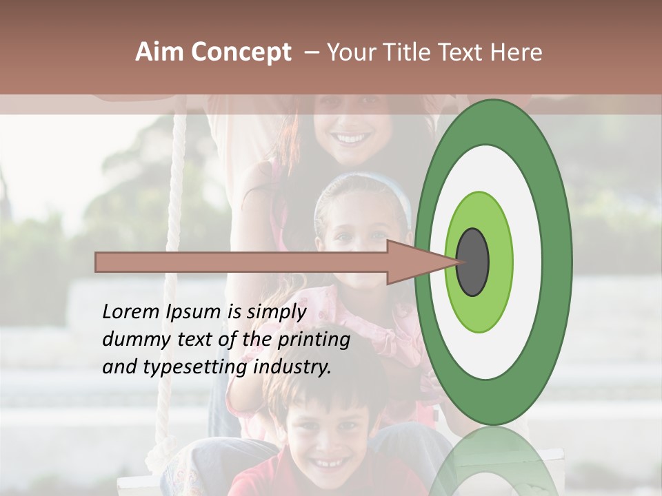 Swing Laughing Female PowerPoint Template