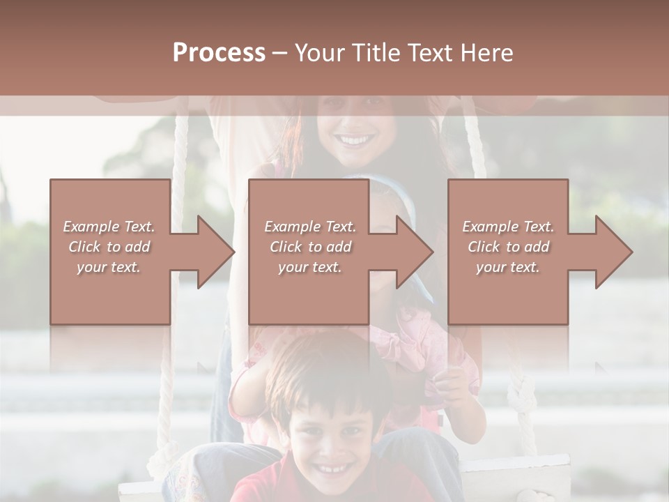 Swing Laughing Female PowerPoint Template