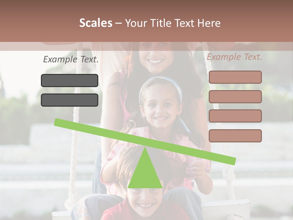 Swing Laughing Female PowerPoint Template