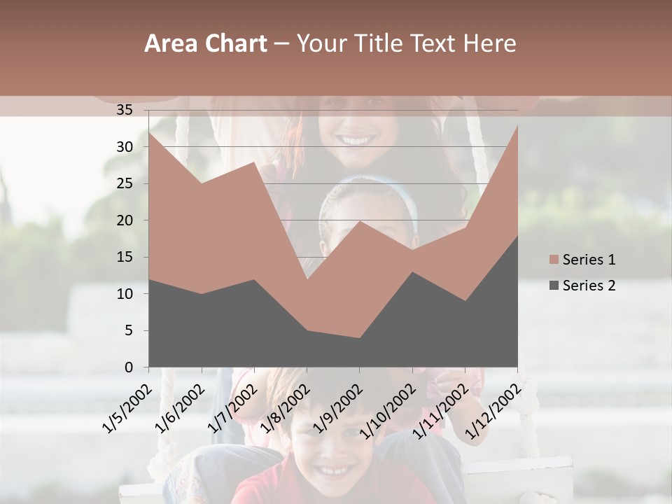 Swing Laughing Female PowerPoint Template