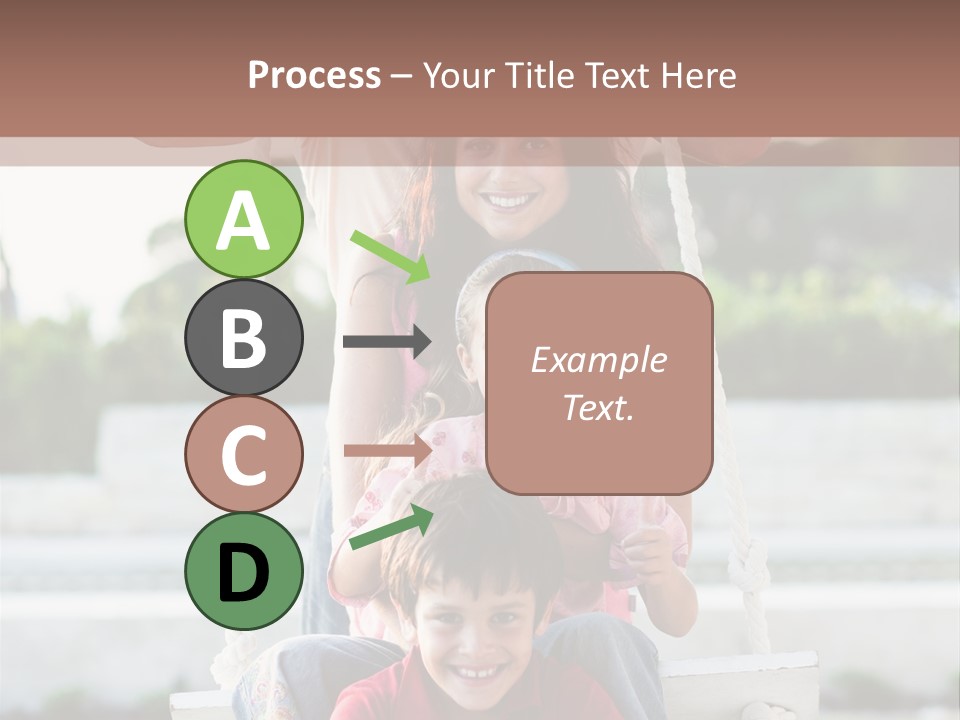 Swing Laughing Female PowerPoint Template