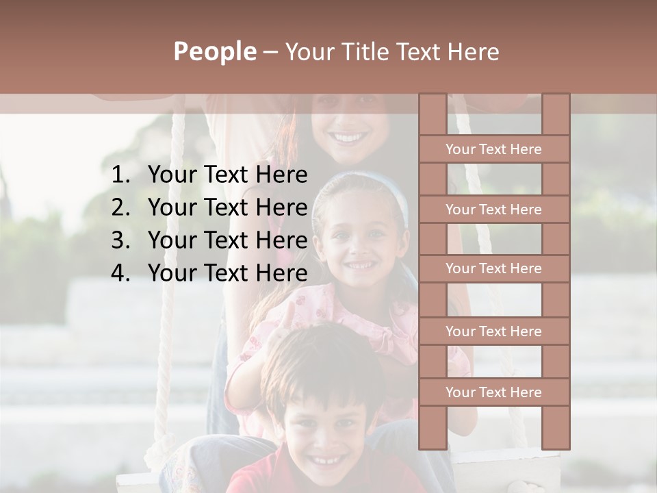 Swing Laughing Female PowerPoint Template