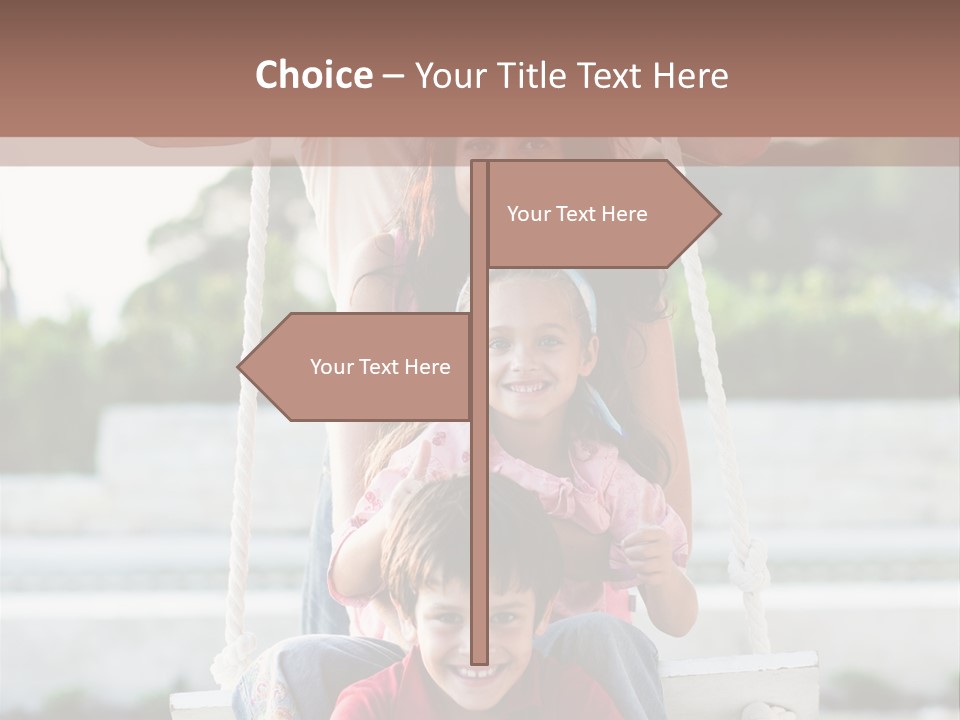 Swing Laughing Female PowerPoint Template