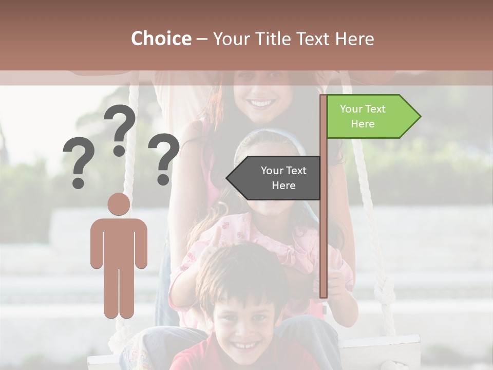 Swing Laughing Female PowerPoint Template