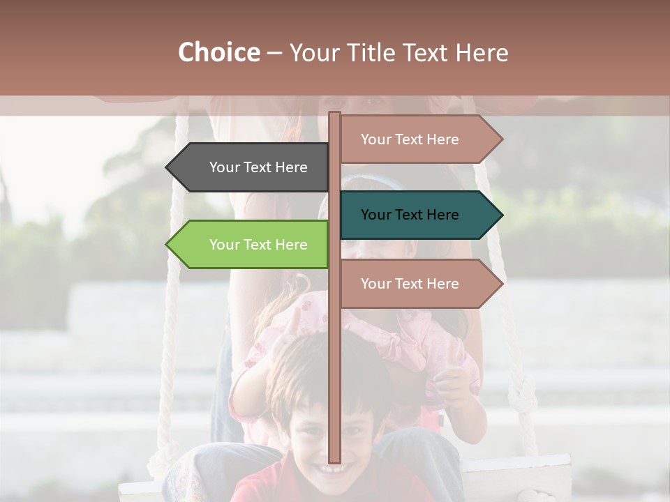 Swing Laughing Female PowerPoint Template