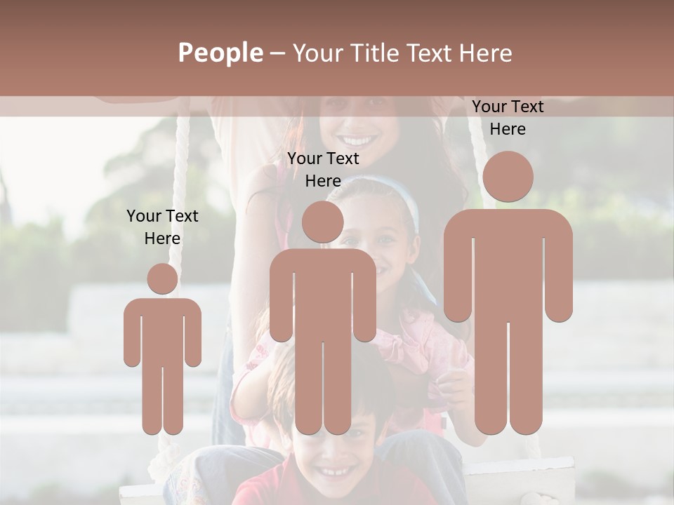 Swing Laughing Female PowerPoint Template