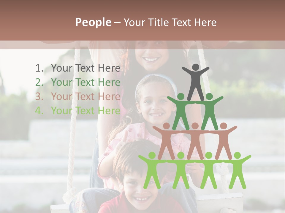 Swing Laughing Female PowerPoint Template