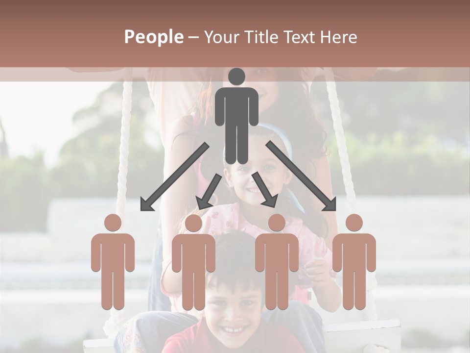 Swing Laughing Female PowerPoint Template