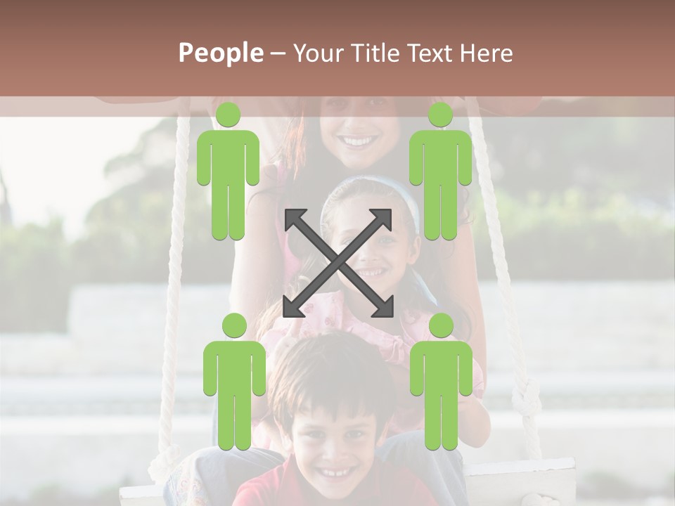 Swing Laughing Female PowerPoint Template