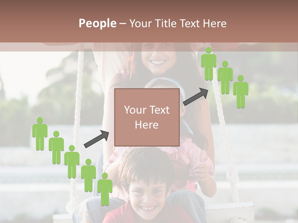 Swing Laughing Female PowerPoint Template