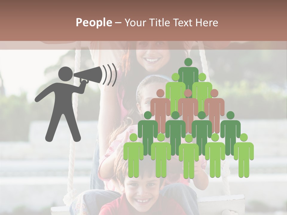 Swing Laughing Female PowerPoint Template