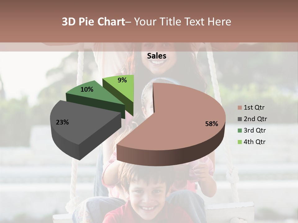 Swing Laughing Female PowerPoint Template