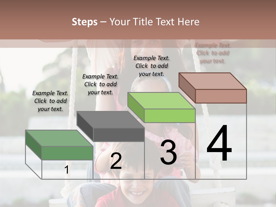 Swing Laughing Female PowerPoint Template