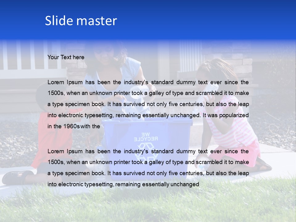 Elementary Trash Kids PowerPoint Template