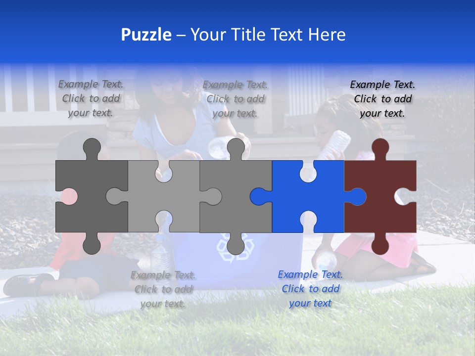 Elementary Trash Kids PowerPoint Template