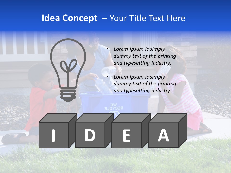 Elementary Trash Kids PowerPoint Template