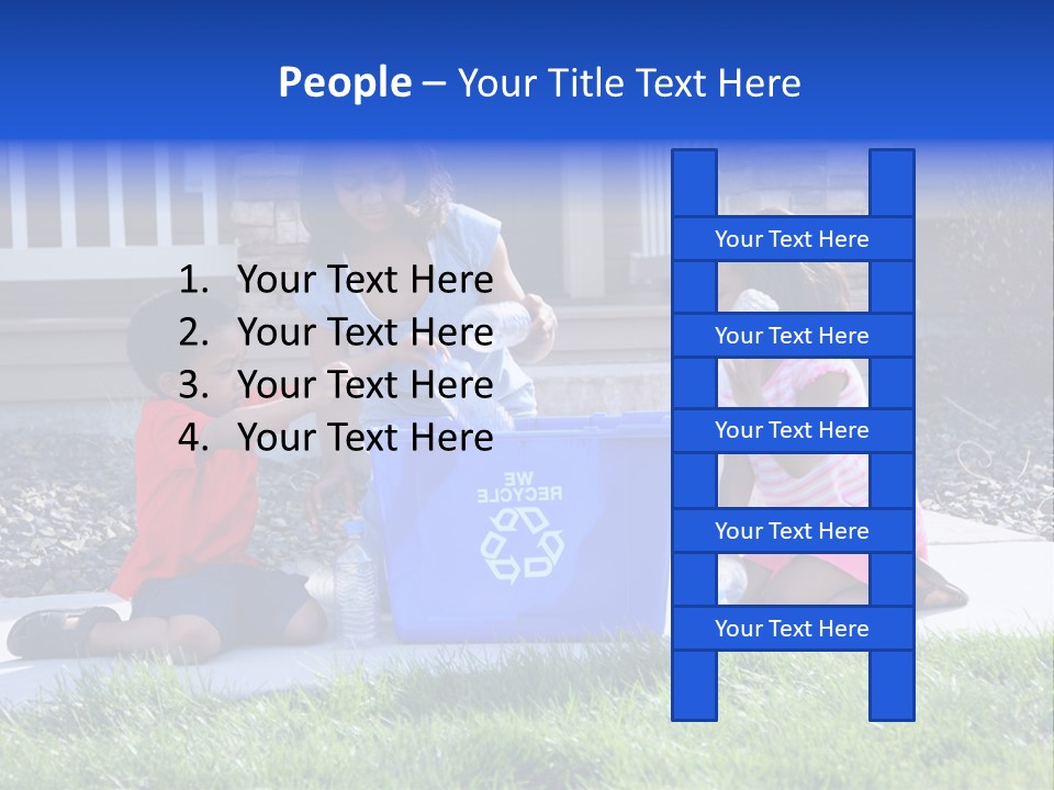 Elementary Trash Kids PowerPoint Template