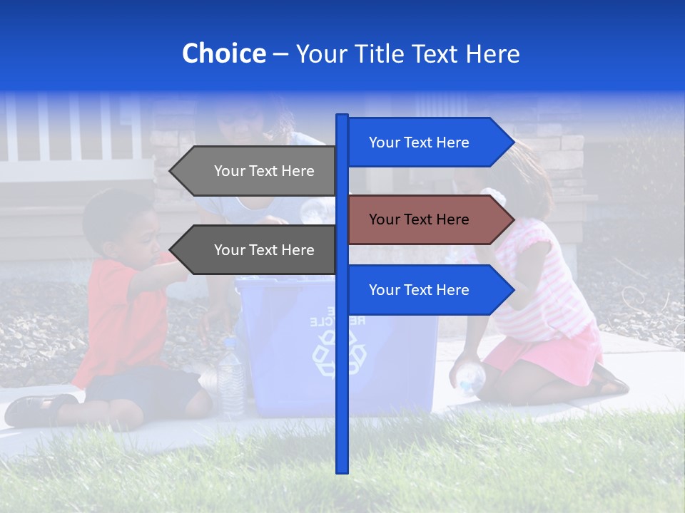 Elementary Trash Kids PowerPoint Template