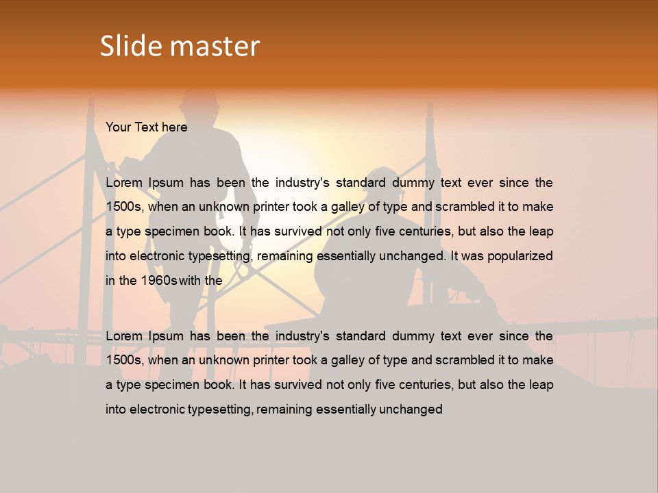 Villa Dusk Landscape PowerPoint Template