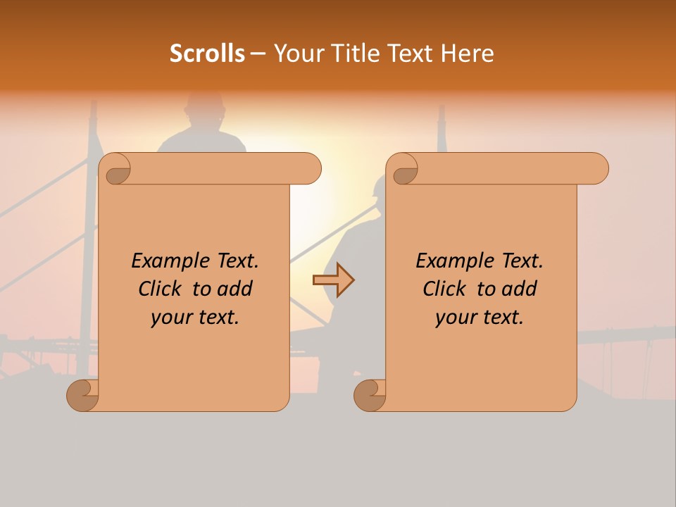 Villa Dusk Landscape PowerPoint Template