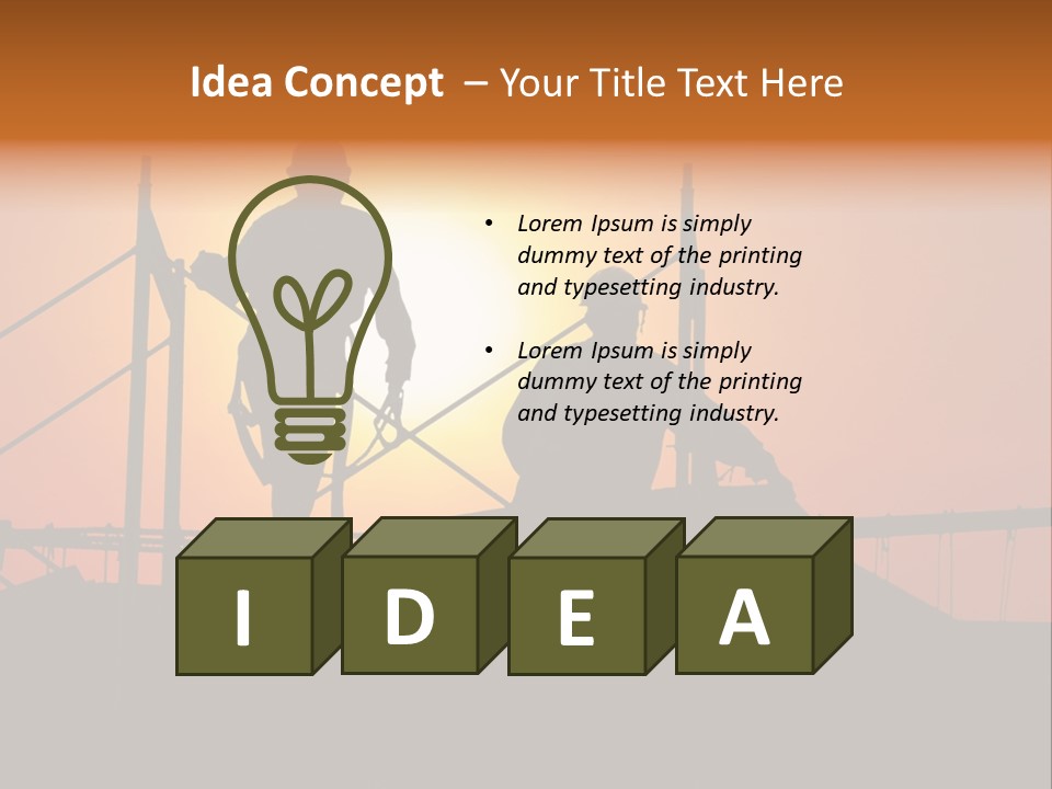 Villa Dusk Landscape PowerPoint Template